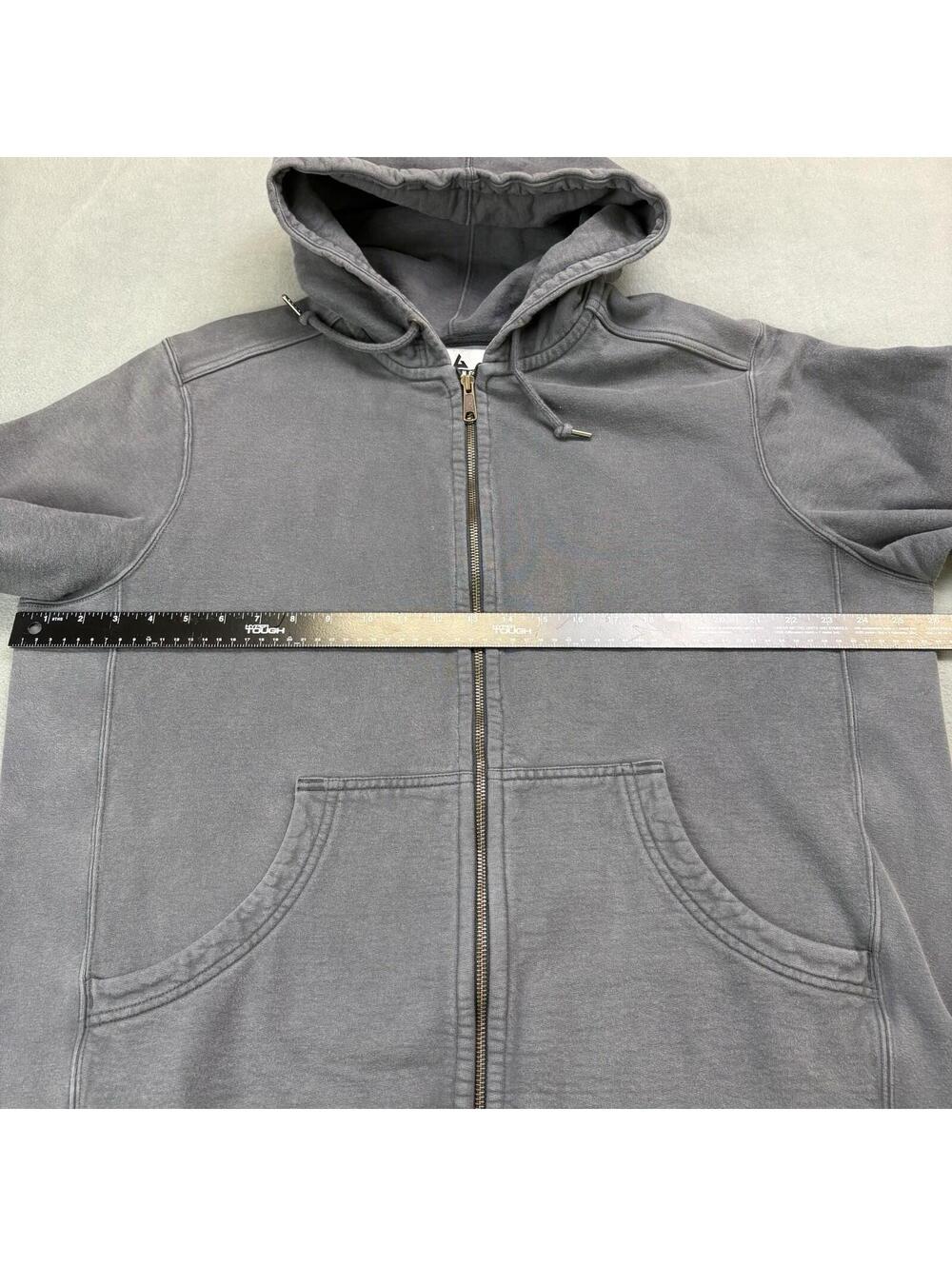 American Giant Heavyweight Zip Up Hoodie Size 2XL Gray USA Made - Picture 7 of 8